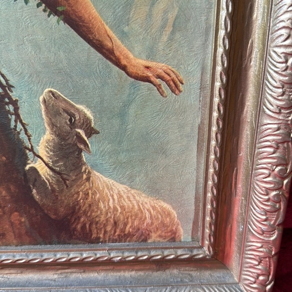 "The Lost Sheep" Print in Gold Frame - Picture 10 of 10